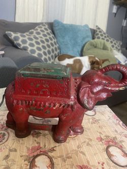 Cast Iron Elephant Cigarette Dispenser