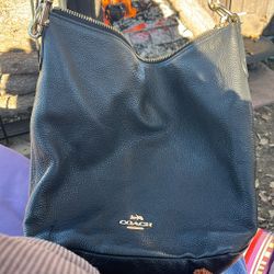  Vintage Coach Abby duffle leather handbag 