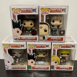 Hunter x Hunter Funko Pop Lot (5 Figures) – Gon Exclusive, Chrollo, Killua