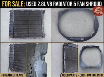 Used OEM 2.8L V6 Radiator & Fan Shroud Combo