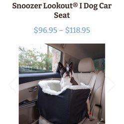 Snoozer Lookout® I Dog Car Seat - Raised, Black Washable Cover
