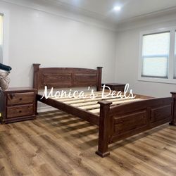 Cal King Or King Solid Wood Bed Frame $500