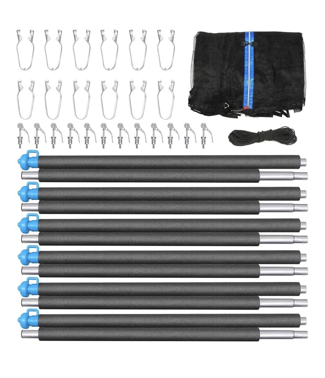 NEW! 12 ft Trampoline Safety Net with Poles (NOT a full trampoline, Safety Net and poles only)