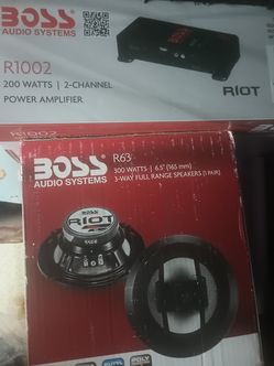 Boss car speakers and amplifier