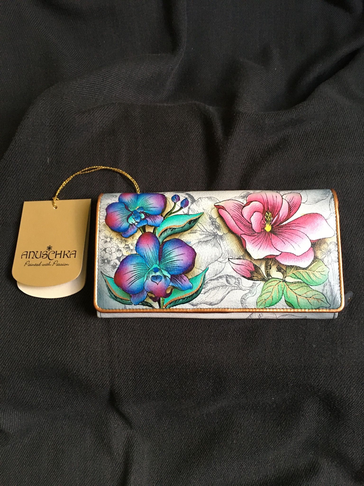 Anuschka Hand Painted Leather Wallet