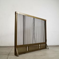 1960’s Hollywood Regency Solid Brass Fireplace Screen 