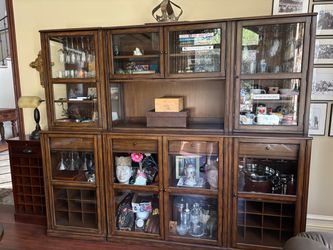 Pottery Barn wall bar cabinet