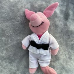 Disney Winnie The Pooh Piglet In Karate Kung Fu Outfit Plush Toy