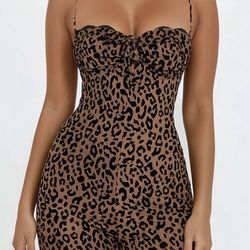 Nikki Leopard Jumpsuit - Brown/combo