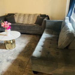 Suede Grey Couches