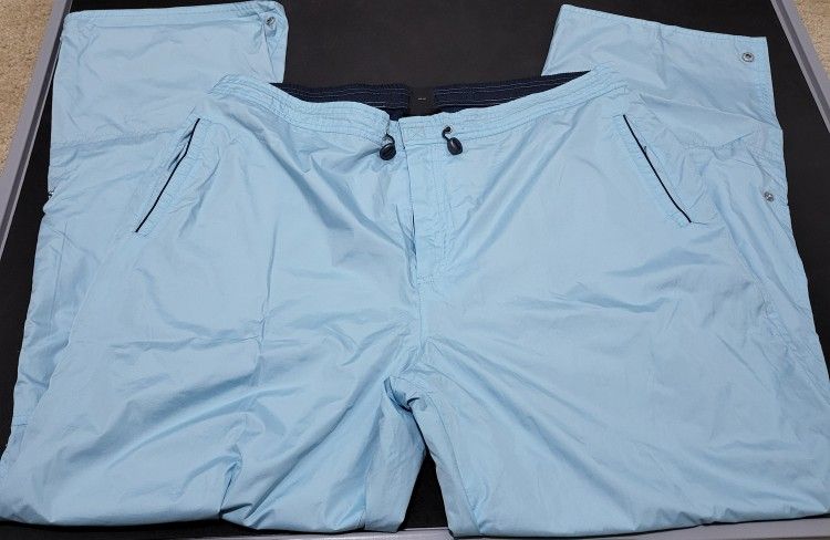 🩵 St. John’s Bay Active – Women’s Light Blue & Navy Convertible Track Pants (XL)