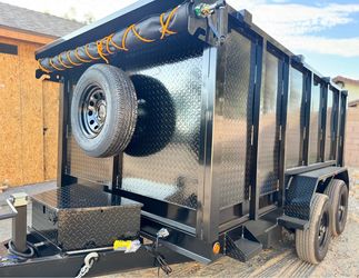 Brand New 12ft Long SCISSOR LIFT Hydraulic Dump Trailer FULLY LOADED With ALL ACCESSORIES 👍🏻‼️‼️‼️