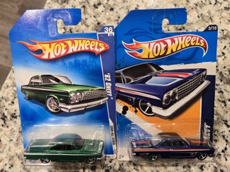 HOTWHEELS 1962  CHEVY IMPALA  ( LOT OF 2 )
