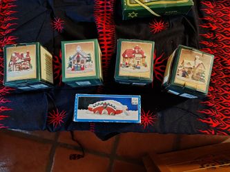 Christmas Village buildings/bridge