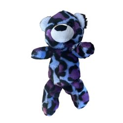 Purple Black Blue Leopard Teddy Bear Super Cozy and Fuzzy 
