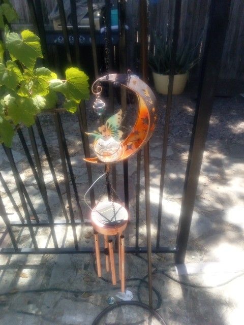 Solar Butterfly Ferry Wind Chime With Stand