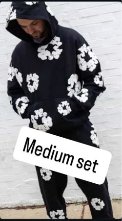 Denim tear black x white medium set