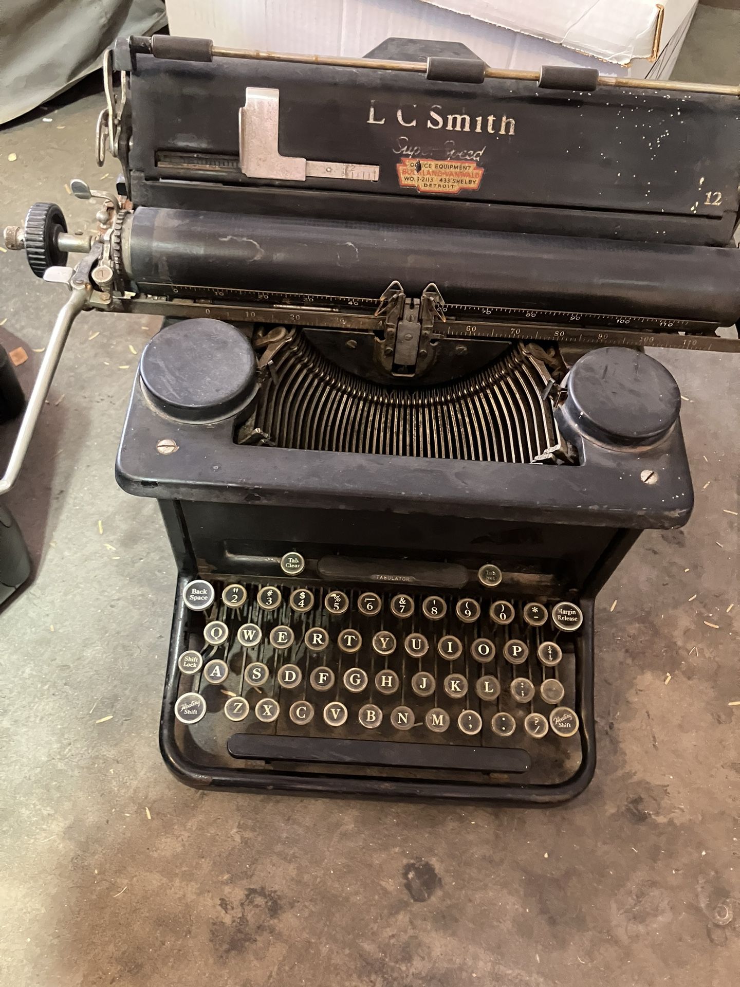 L C Smith Corona Antique Manual Typewriter