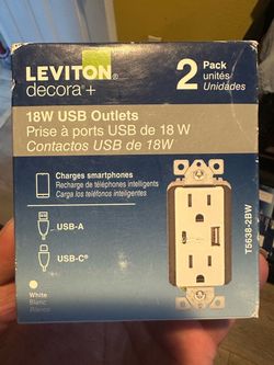 Leviton USB A & USB C outlet