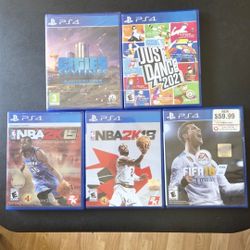 PS4 Video Games- 5 Games for $30