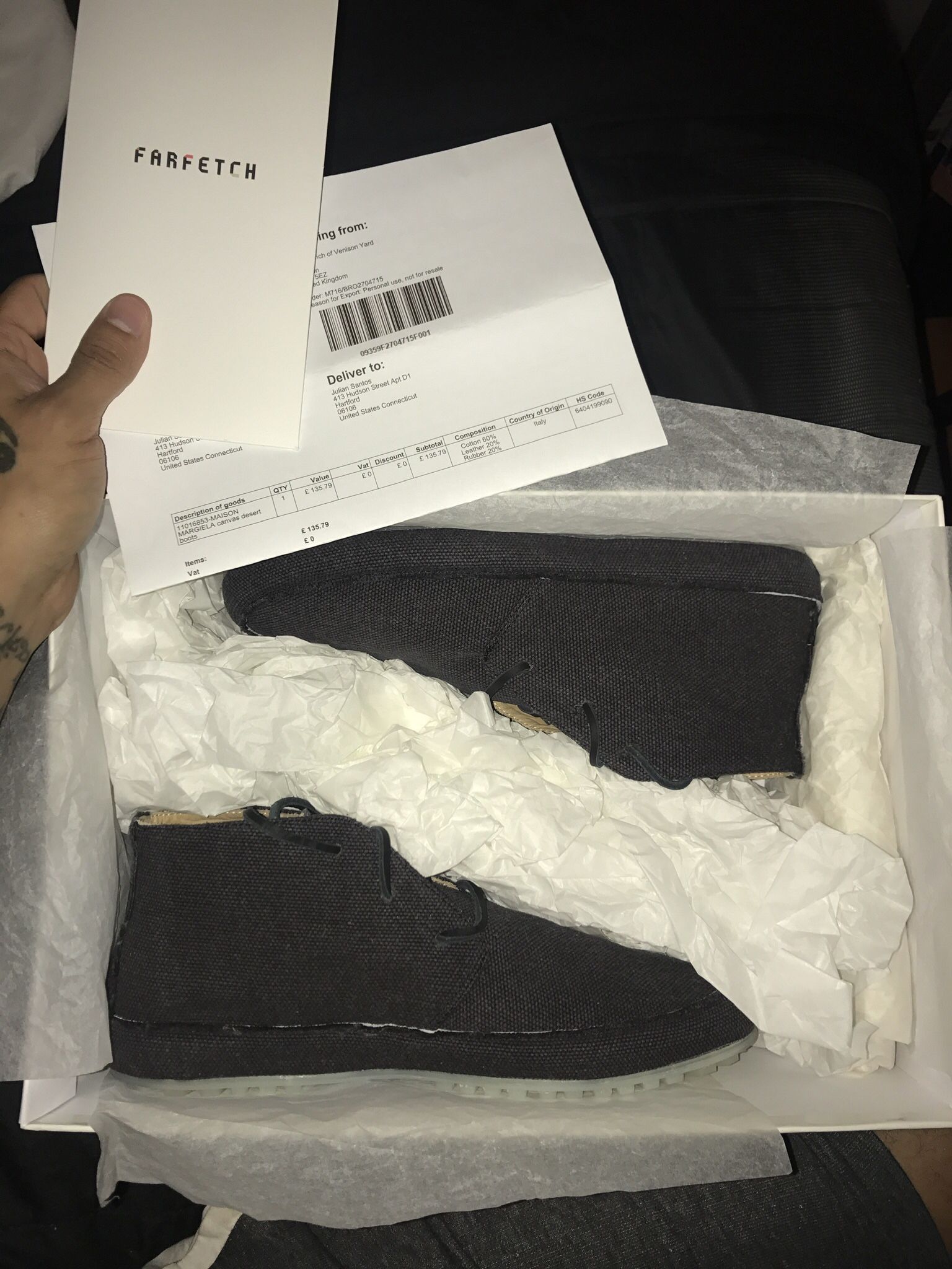 Maison Margiela Men’s Canvas Desert Boots