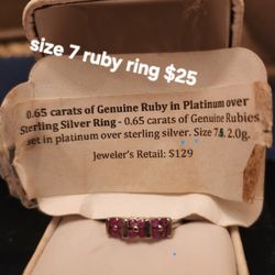 Size 7 Ruby Ring 