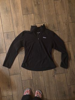 Patagonia Black Quarter-Zip Fleece Pullover Size Small