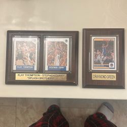 Warriors Player Card Plaques 