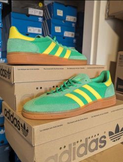 Adidas Handball Spezial New Original Classic Gazelle Samba green yellow shoes 10, 10.5 and 12