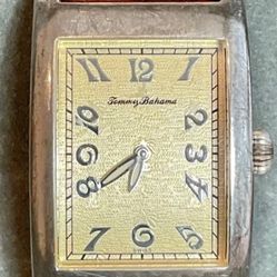 🌰🌕Luxurious Tommy Bahama Tank Crème Silver Sterling Men Watch SWISS🌕🌰
