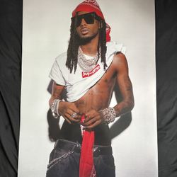 Supreme Playboi Carti Poster *UNGLUED*