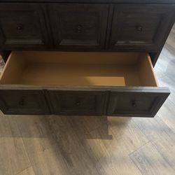 Potato Barn Dark Wood Hutch / Dresser / Buffet Cabinet