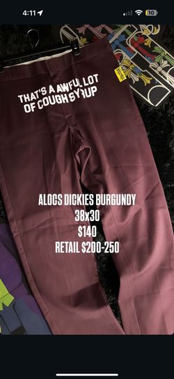 Awful Lot Of Cough Syrup Burgundy Jeans