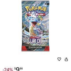 Pokemon - Booster Pack Lot - Stellar Crown - x4