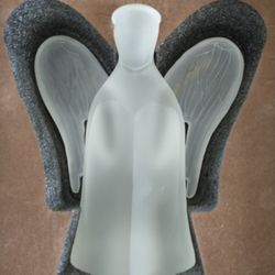 Glass Angel - frosted, solid heavyweight glass