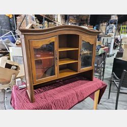 New in box, chestnut 2 door hutch.