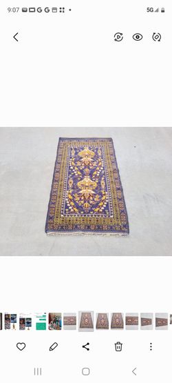 Used Great Condition 100% Hand-Knotted Wool Antique Persian Rug 2'4"X4'10" Won't Take Any Less