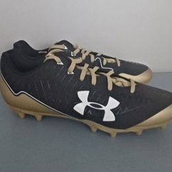 Men's Under Armour UA Nitro Select Low Black Gold Football Cleats Sz 11.5 🏈 