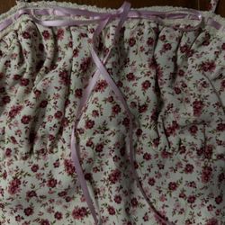 Floral Tiered Mini Dress with Ribbon Detail