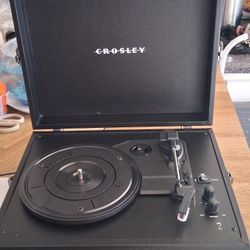 Crosley Record Player With Record Collection