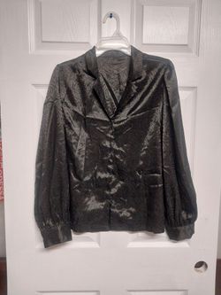Women's  Elegant  Black  Long  Sleeve  Shirt