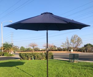 Navy blue market tilt umbrella
