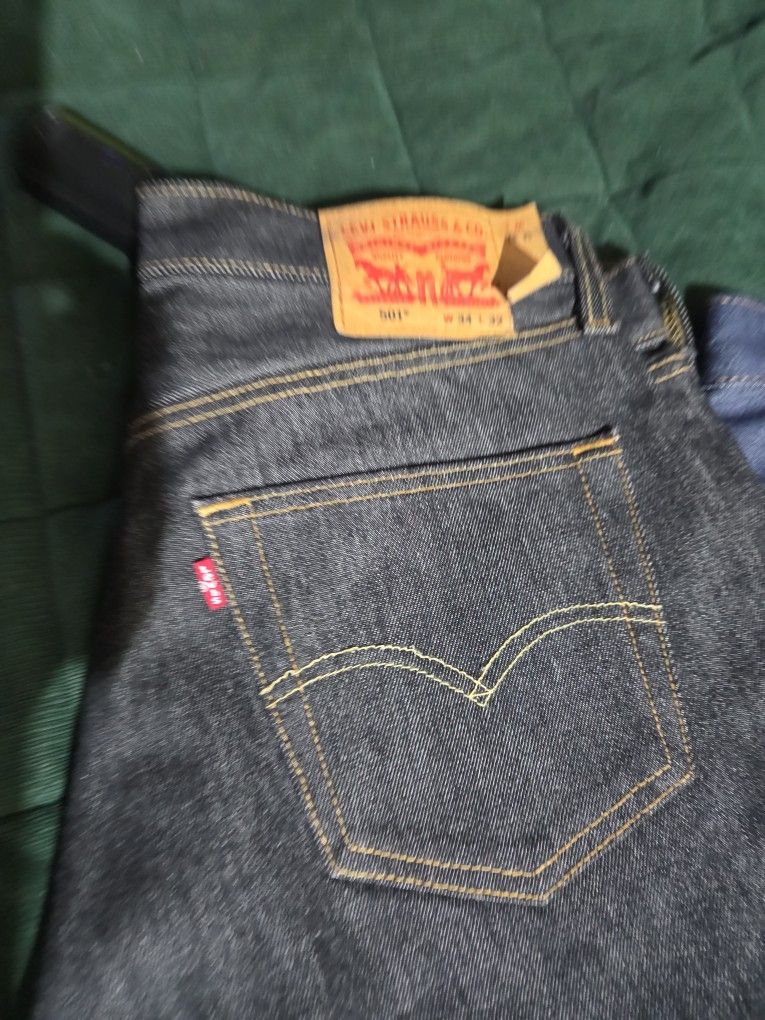 501 Levi's 2 Pair 1blk 1blue