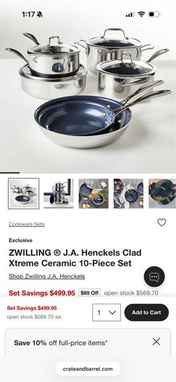 ZWILLING ® J.A. Henckels Clad Xtreme Ceramic 10-Piece pot and pan set