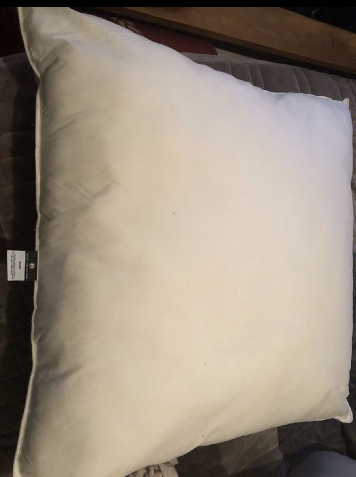 Set of two hotel collection white euro pillows