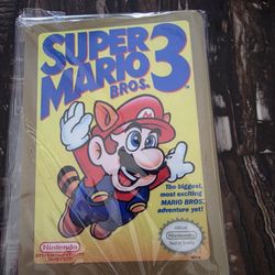 Super Mario 3 Metal Sign With Base Stand 