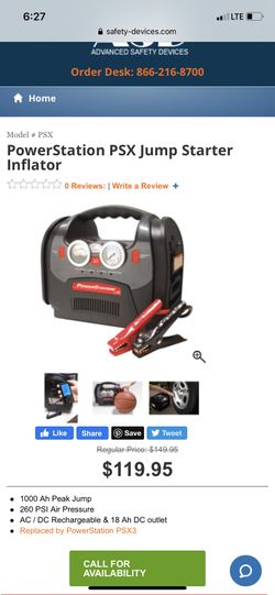 PowerStation PSX Jump Starter Inflator