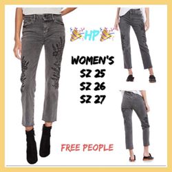 NWT Womens Designer Free People Jeans Sz:25
