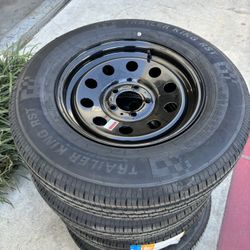 Trailer Rim And Tires 205x75-15 With 5 On 4.5 $420