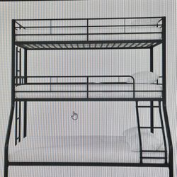 Triple Bunk Bed W/ Mattresses 